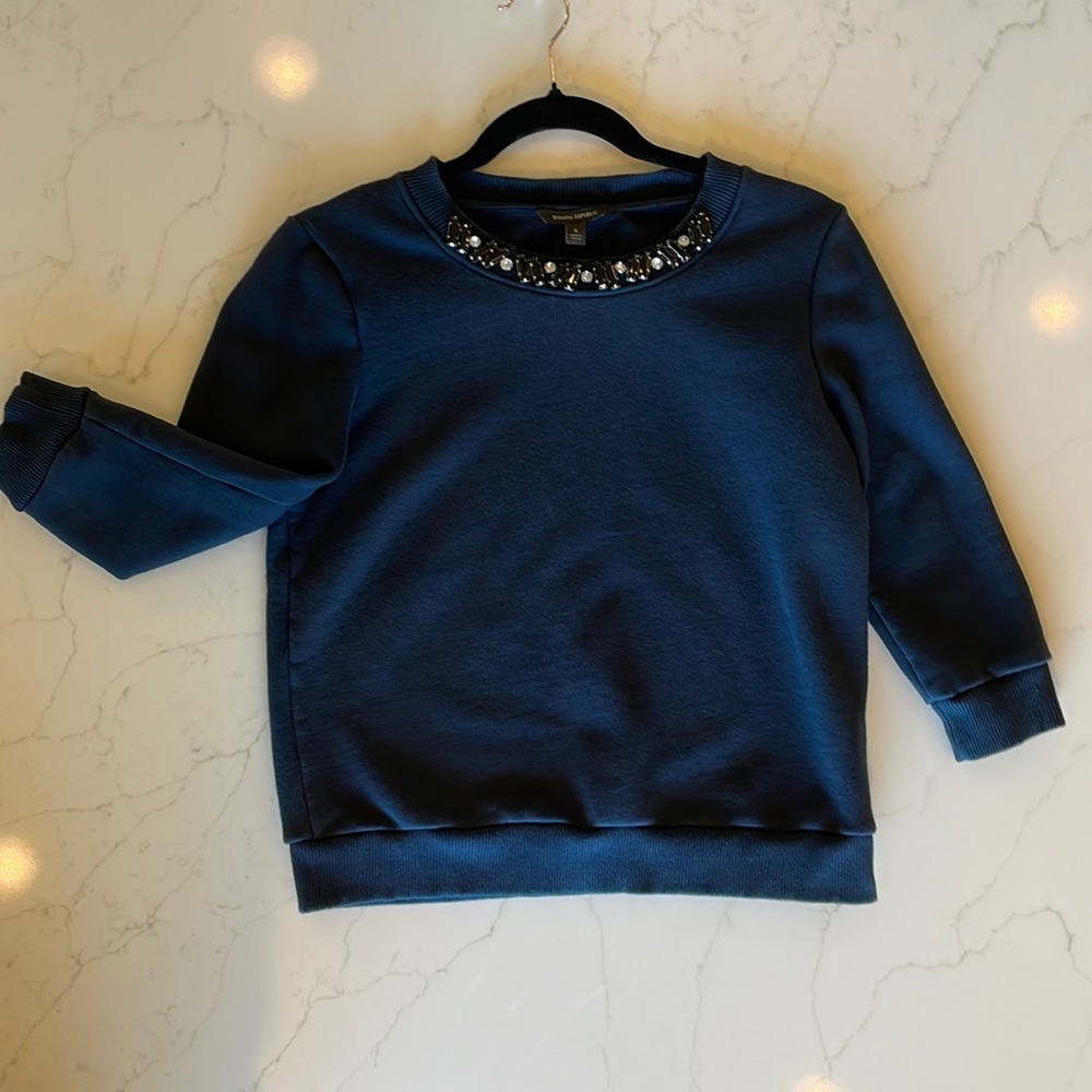 BR Beaded “shrunken” sweatshirt